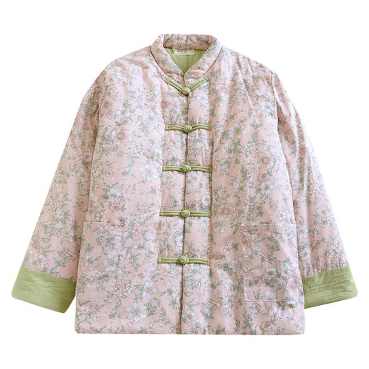 61秋冬季女士保暖棉衣复古保暖外套中老年宽松手工棉花衣棉花袄HLY 商品图4