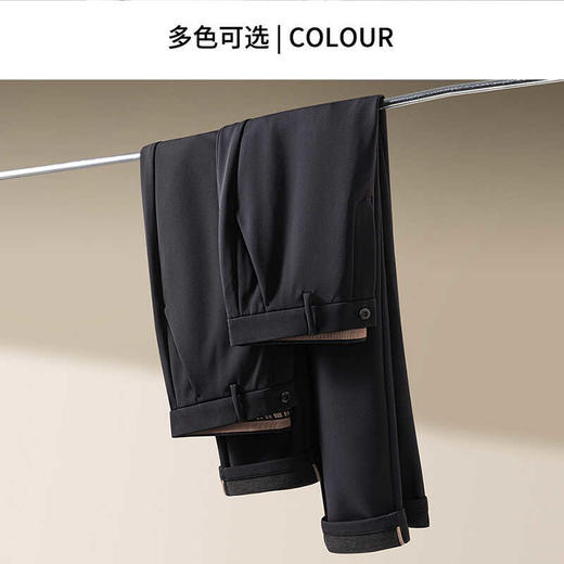 【抗菌&抗静电&抗起球】圣得西男士商务直筒裤秋冬保暖休闲裤 商品图2