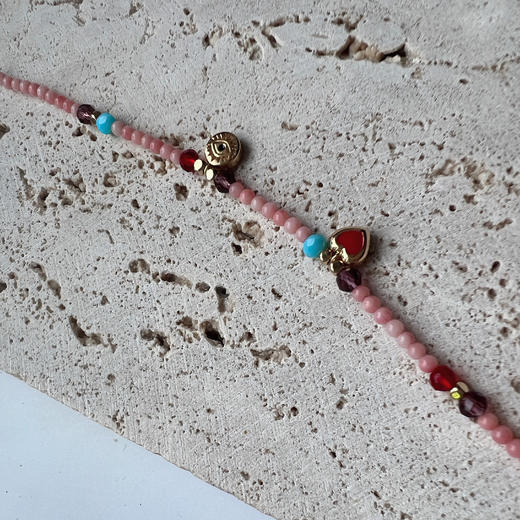 LHWINDSOR  原创设计粉色棉花糖珠串手链多巴胺色系彩色 商品图6