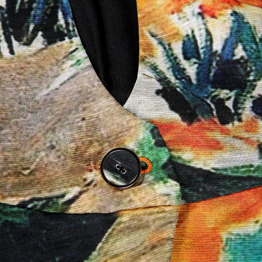 【伯妮斯茵】161A461--真丝绿色外套--绿葡萄园--《生命之美-梵高的花园》 商品图7