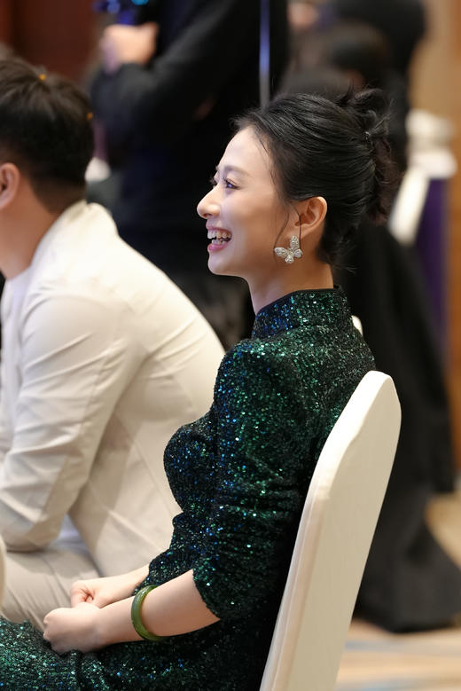 西子/酿绿藏光解构不规则亮片气质长款礼服名媛连衣裙/CQLL179 商品图3