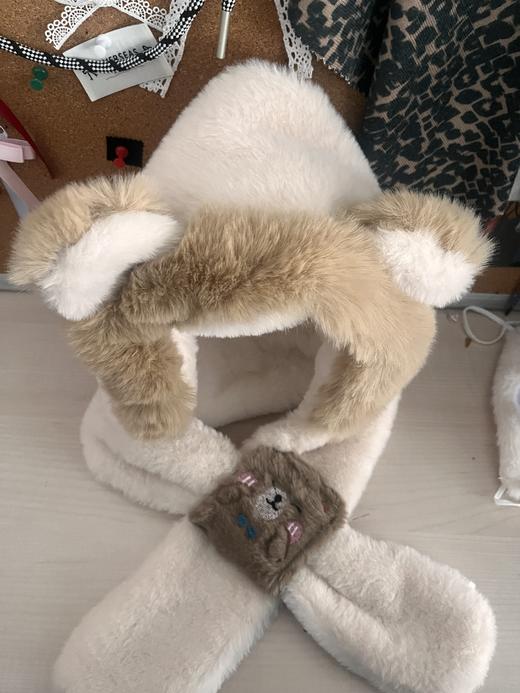 【YW】无忧购39元2件儿童冬季帽子围巾一体加厚保暖毛绒防风护耳帽（截单后7天发货) 商品图8