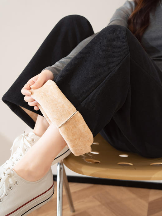 【YW】无忧购秋冬韩版百搭石榴条驼绒加厚直筒休闲裤907（截单后7天发货)25年清仓捡漏25年清仓捡漏 商品图7