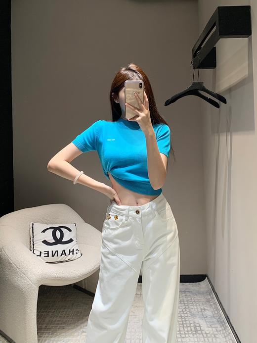 驴家24Fw秋冬新款刺绣万能白色直筒牛仔长裤（UY*ML) 商品图4