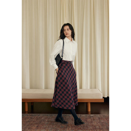 HeyDress法式花边领衬衫女秋冬复古别致设计感白色磨毛内搭上衣 商品图3