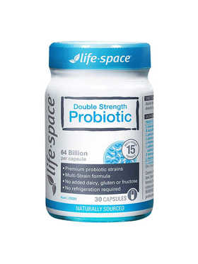 【保税仓】【双倍调理】Life Space 双效成人广谱640亿益生菌胶囊 30粒