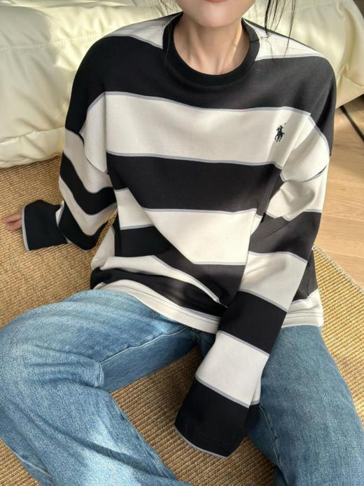 嗲嗲的Poloralphlauren拉夫劳伦条纹男女同款卫衣都卷起来（U） 商品图6