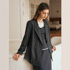 OLrain欧芮儿灰色短外套女冬季2024年新款简约设计感气质通勤西装 商品缩略图1