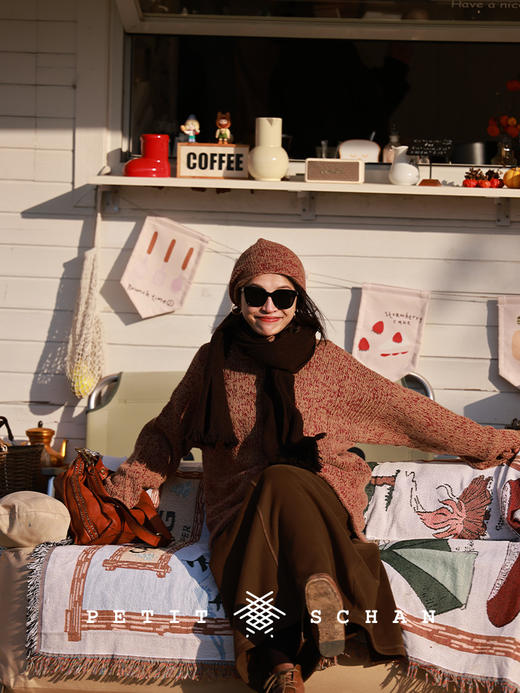 PETIT SCHAN小闪 CLO#670 The messenger of Dionysus 酒神的信使 棉加绒柔雾感松紧腰微A长半裙 商品图6