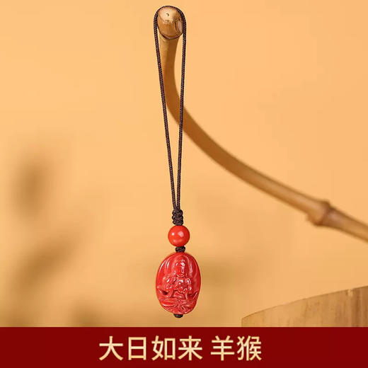 【本命年挂件，吉祥保平安】天然朱砂八大本命佛手机链挂饰 十二生肖本命年 文殊菩萨钥匙扣吊坠-QQ 商品图10