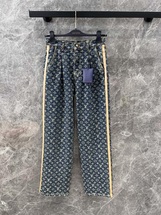 驴家24FW秋冬新款侧边饰带满印老花牛仔裤（UY*DQJB） 商品图9