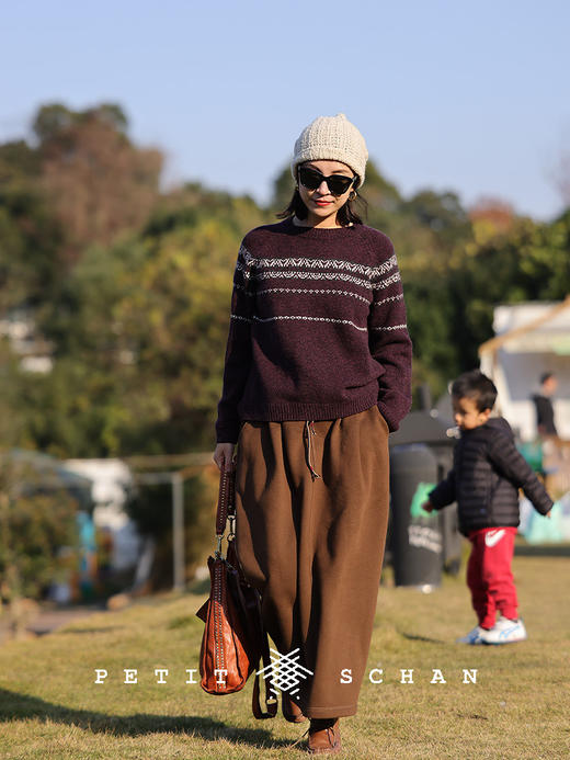 PETIT SCHAN小闪 CLO#668 Northern aurora 北欧的极光 绵羊毛牦牛绒针织费尔岛提花套头毛衣 商品图2