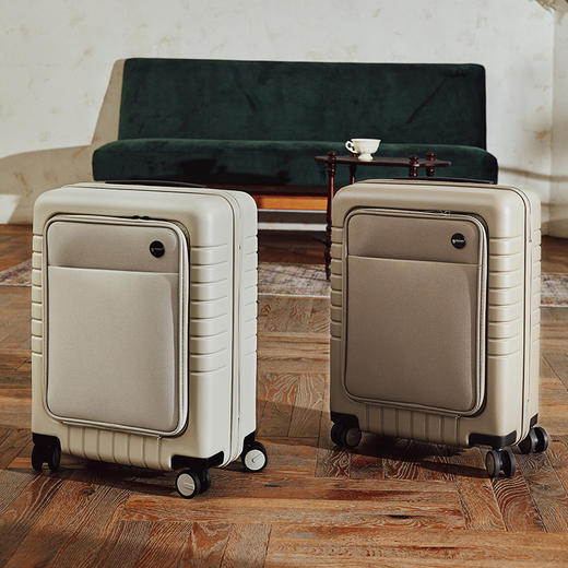 银座时尚商务前开盖拉链登机箱6829L系列 商品图3