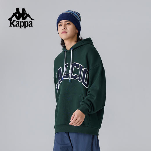 Kappa卡帕背靠背新款连帽卫衣男运动休闲针织套头衫纯棉上衣女款K0FW2MT19 商品图3