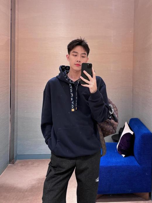 驴家24Fw秋冬新款胸口烫钻花绳印花连帽卫衣男女同款（U） 商品图4