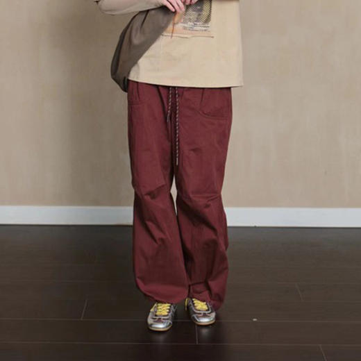 【顺丰包邮】14203设计感棉质宽松工装束脚阔腿裤女51208 商品图0