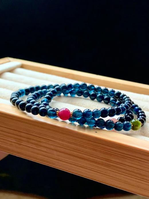 5mm-6mm多圈全色蓝碧玺手串 商品图2