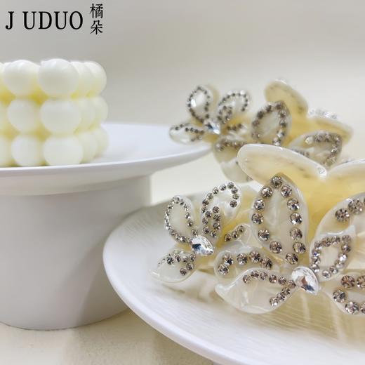 【露丝同款❗️超仙轻奢花朵边夹】美出新高度新款立体高级气质抓夹鲨鱼夹醋酸三角梅花大号发夹女赵 商品图3