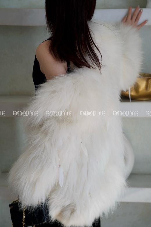 【门店同款】ENJOY冬季灵动羽毛中长款皮草外套 160102137 商品图6