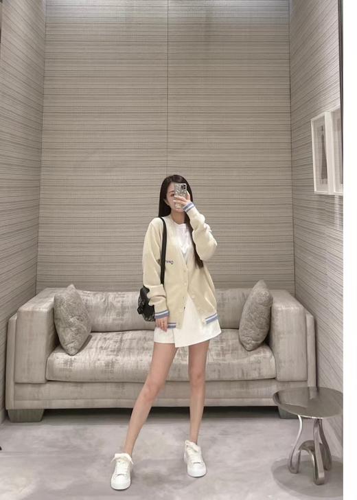 D家 刺绣字母针织开衫 商品图3