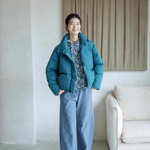 绽放735朵/碎花木耳边拼接国风感印花叠穿系带开襟文艺长袖衬衫 商品图2