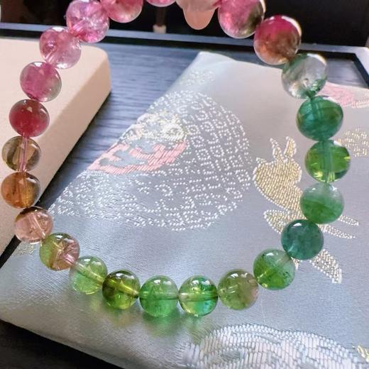 7mm-8mm单圈渐变西瓜碧玺手串 商品图3