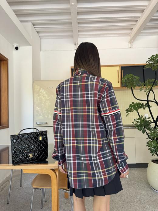 TB家2024新款格纹衬衫格子横纵交错撞出格纹新火花学院风，超洋气（UY*NICE) 商品图3