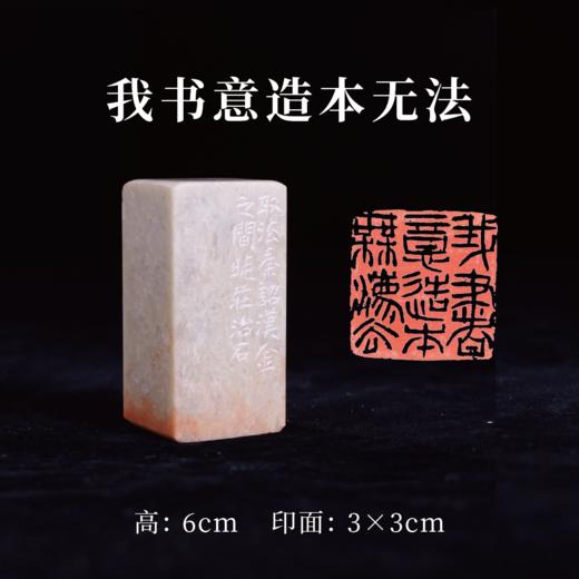 梁晓庄篆刻印章2.8x2.9x6CM丨我书意造本无法（取法秦诏汉金之间晓庄治石） 手工巴林石篆刻作品[原作编号：ZK002] 商品图0