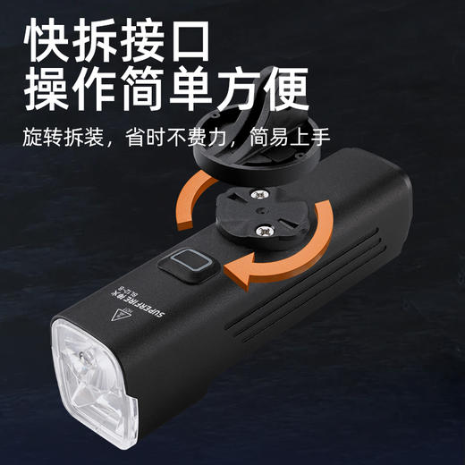 神火BL12-B吊装快拆自行车前灯强光远近双灯防水山地车高亮夜骑 商品图4