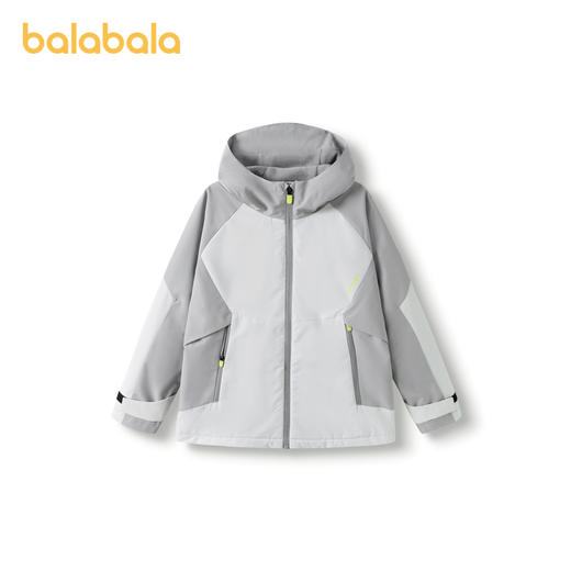 巴拉巴拉童装男童外套儿童棉服2025新款春装防水透湿拼接撞色时尚 商品图4