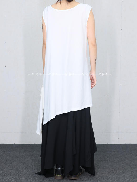 Y's | 白色中国绉无袖上衣 商品图2