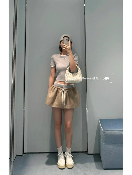 缪缪新款厚底小白鞋怎么穿都好看上脚超级舒服牛皮材质（UX*HC) 商品图1