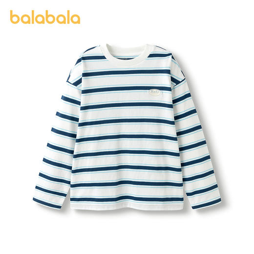 巴拉巴拉童装儿童长袖t恤男童女童2025款春装圆领打底衫T简约透气★ 商品图4