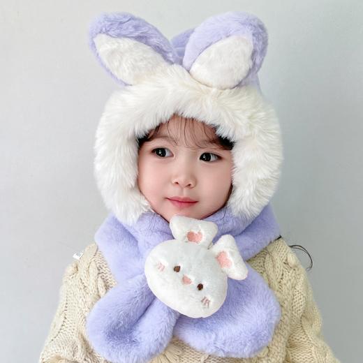 【儿童帽子围巾一体围脖，防风保暖，加绒护耳】1-10岁儿童帽子围巾一体围脖 秋冬季加绒宝宝护耳帽 保暖男女童毛绒帽爆款-QQ 商品图7