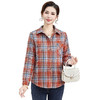 MC 2024-63时尚洋气妈妈加绒格子衬衫宽松保暖衬衣外套 商品缩略图4