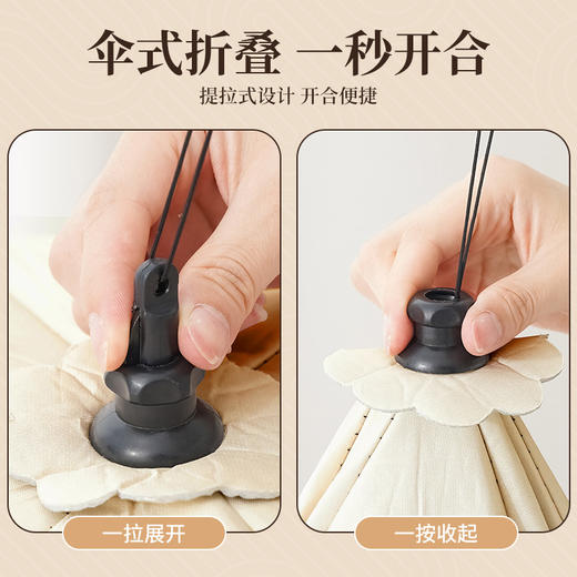 【精选】冬季防尘防虫加厚保温可折叠菜罩  餐桌罩坚固耐用轻松收纳不占地 商品图8