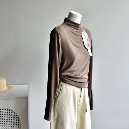 丁摩 【天丝羊毛松松衣】秋冬女装新款中高领天丝羊毛长袖毛衫打底衫女4ZF-193 商品图2