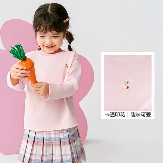 巴拉巴拉童装儿童长袖t恤男童女童2025新款春装纯棉百搭打底衫潮 商品图3