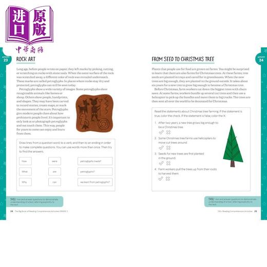 【中商原版】The Big Book of Reading Comprehension Activities, Grade 3 阅读理解活动大全书：三年级 商品图4