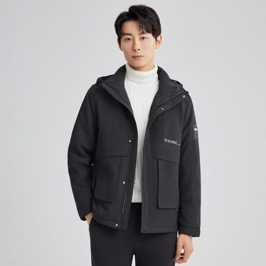 【潮流工装】圣得西冬季新款羽绒服男中青年加厚户外连帽外套2462942198 商品图4