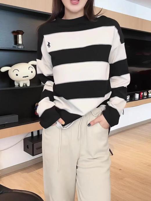 嗲嗲的Poloralphlauren拉夫劳伦条纹男女同款卫衣都卷起来（U） 商品图5