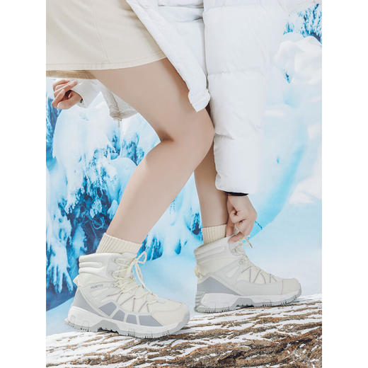 【新品268秒杀！】悍途（Humtto）秋冬新款厚底户外加绒登山鞋 雪地靴厚绒内里抗寒保暖男女款百搭户外棉鞋 550175 商品图2