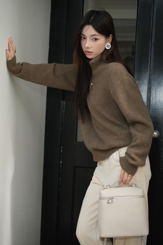 LP家新品半拉链针织衫老钱风拉满有质感耐穿（UY*NICE） 商品图3