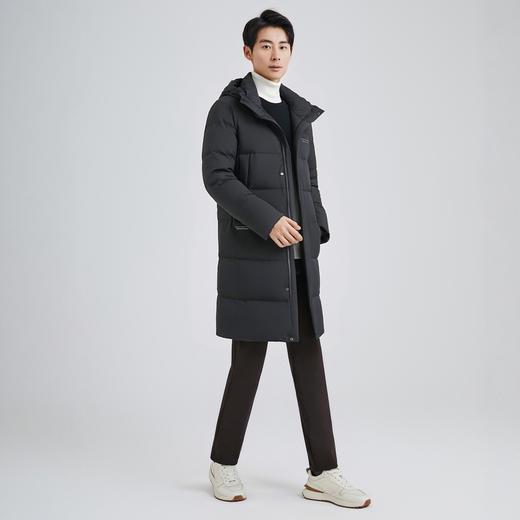 【90%鸭绒】圣得西冬季羽绒服男中长款加厚防寒保暖连帽外套2462942185 商品图2