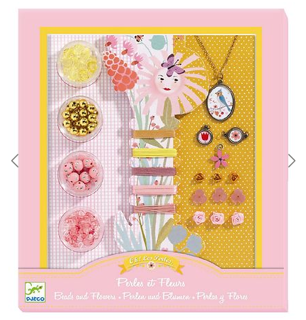 Djeco 珠带花彩 串珠 穿绳和套柱游戏 适合年龄8岁+ 成长益智 法国游戏 DJ09801