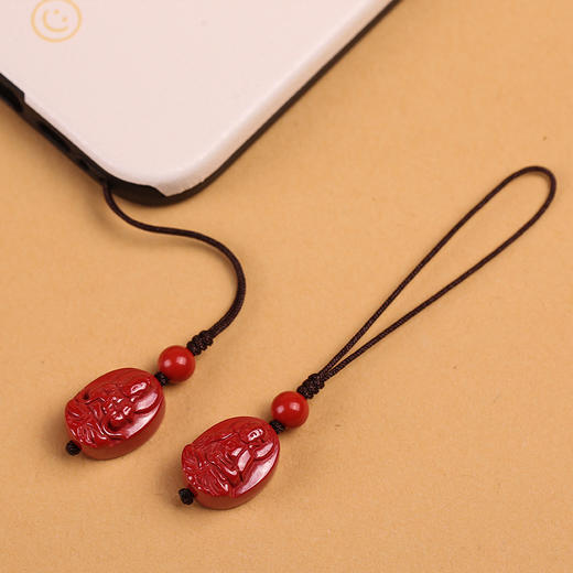 【本命年挂件，吉祥保平安】天然朱砂八大本命佛手机链挂饰 十二生肖本命年 文殊菩萨钥匙扣吊坠-QQ 商品图4