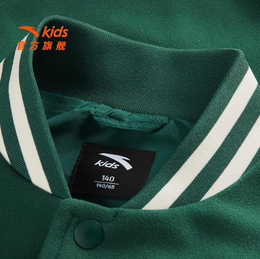 安踏男童儿童2024冬季新呢针织棒球外套运动上衣352447701 商品图2