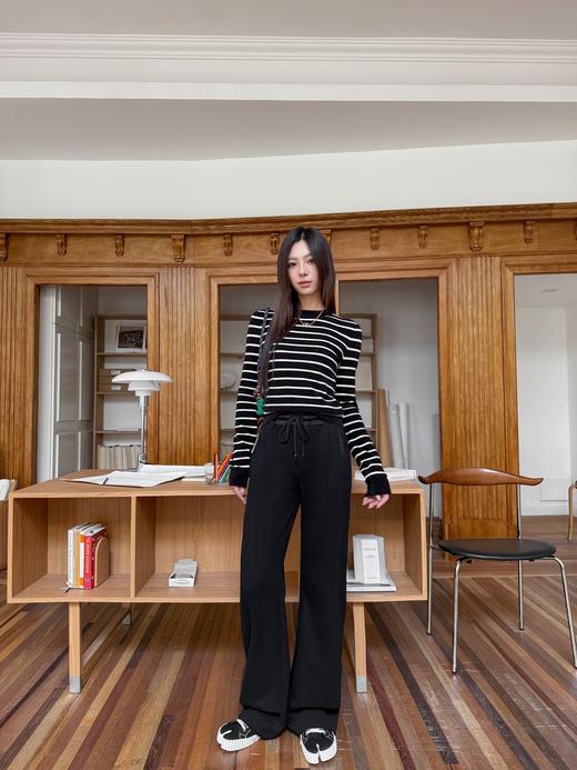 圣罗兰2024秋冬新款黑色运动裤真的一眼爱很高级的质感（UY*NICE) 商品图9