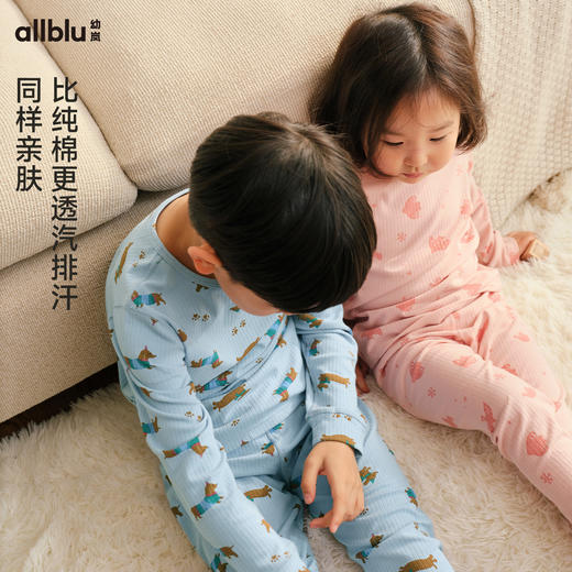 【秋Vol.1】幼岚童装「王牌桉树皮」暖暖秋冬印花家居服套装24秋季新款儿童睡衣ZY 商品图1