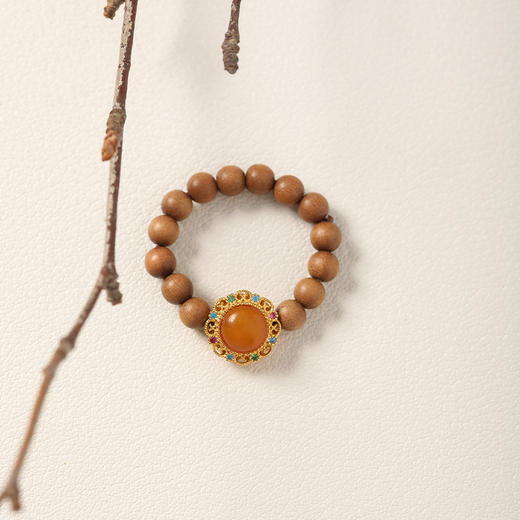 【蜜糖·老山檀蜜蜡手串·带证书】敦煌福泽小众祈福老山檀手串 商品图8